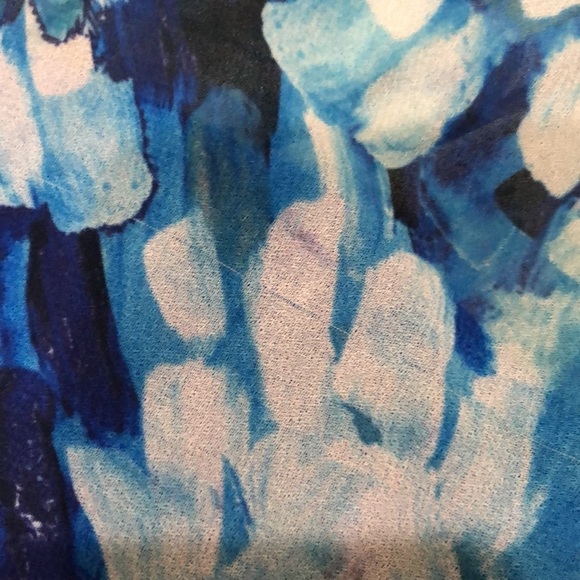 Badgley Mischka Blue Floral Maxi Dress - Picture 7 of 11